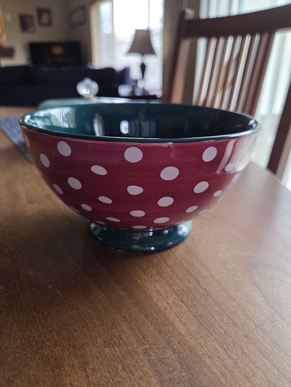 Pioneer Woman Retro Dots Footed Bowl
